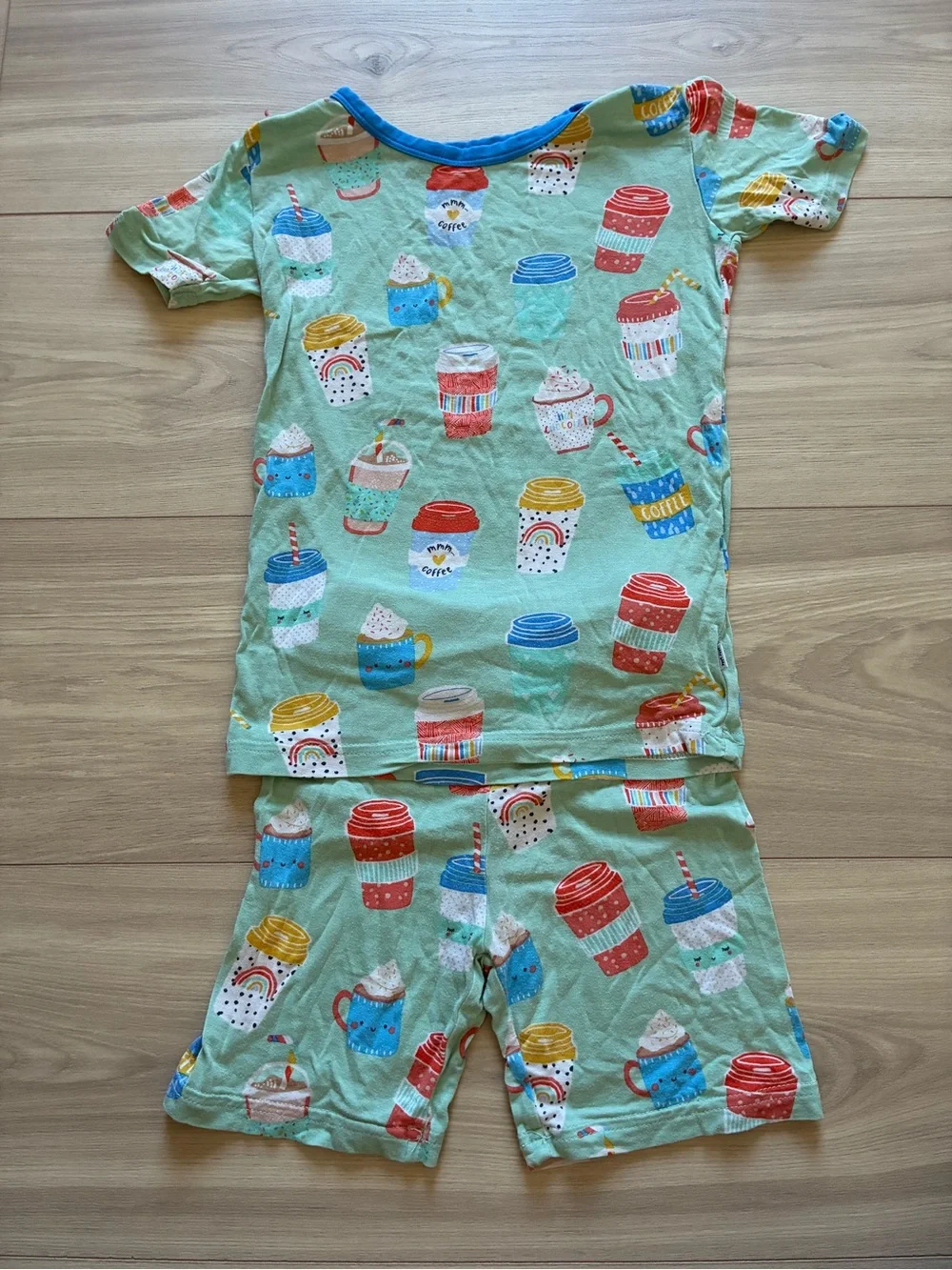 Little Sleepies coffee short pajama set